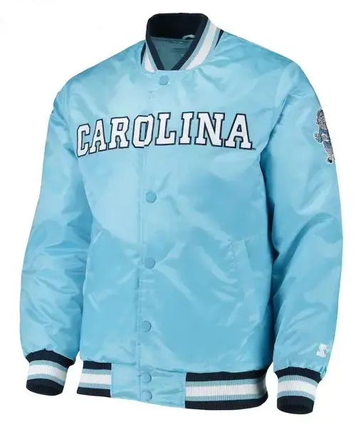 Jorde Calf Men’s Classic Carolina Varsity Style Letterman Bomber Jacket - Casual Wear Windbreaker Satin UNC Jacket For Men.