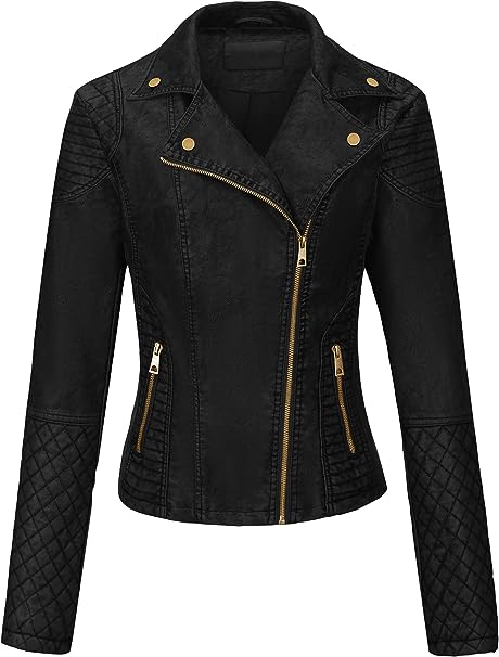 Jorde Calf Women’s Classic Slim Fit Lambskin Leather Jacket | Motorcycle Biker Style Asymmetric Leather Jacket For Women.