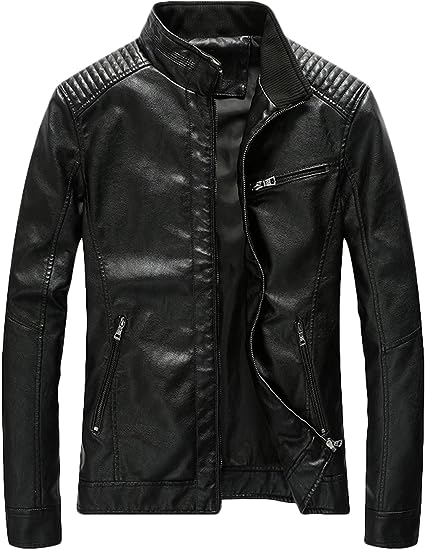 Jorde Calf Men’s Black Casual Slim Fit Biker Leather Jacket | Café Racer Motorcycle Genuine Leather Jacket For Men