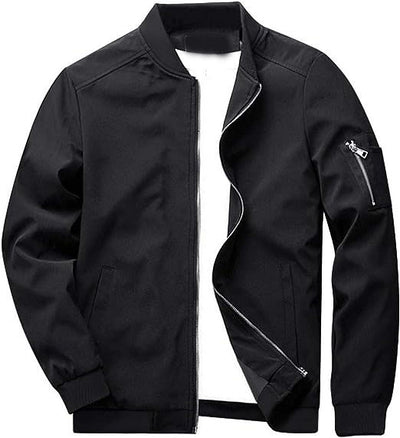 Jorde Calf Men’s Casual Lightweight Bomber Polyester Jacket | Baseball Slim Fit Zip Up Varsity Jacket For Men.