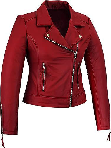 Jorde Calf Women’s Genuine Lambskin Leather Jacket | Motorcycle Biker Jacket Slim Fit Casual Leather Jacket For Women