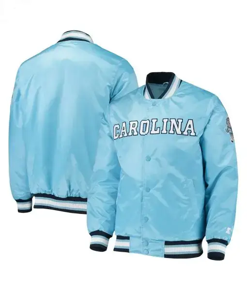 Jorde Calf Men’s Classic Carolina Varsity Style Letterman Bomber Jacket - Casual Wear Windbreaker Satin UNC Jacket For Men.