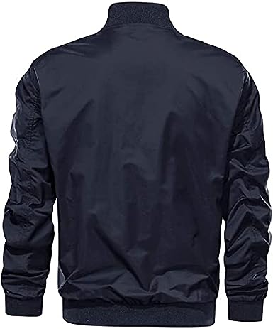 Jorde Calf Men's Lightweight Flight Bomber Jacket With Patches | Casual Zip Up Windbreaker Bomber Biker Jacket For Men.