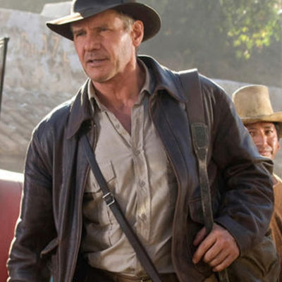 Men's Indiana Jones Raiders of The Lost Ark Harrison Ford Brown Distressed Leather Jacket For mens.