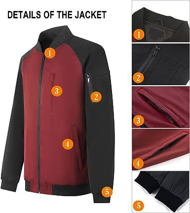 Baseball Windproof Jacket For Men-3